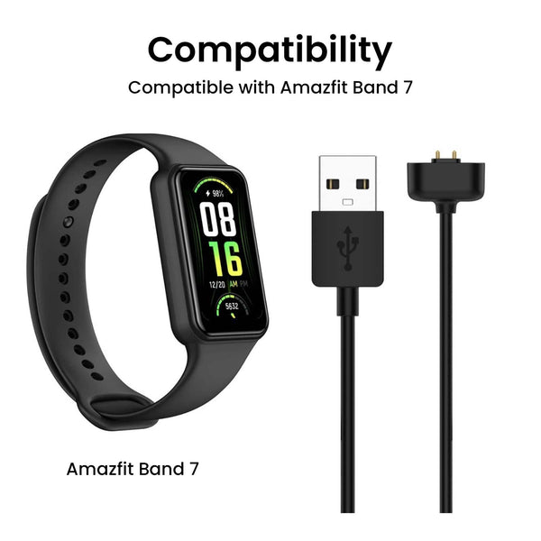 Compatible con cargador Amazfit Band 7, cable de carga de repuesto, base de  carga USB para Amazfit Band 7 Fitness Tracker de 3.3 pies