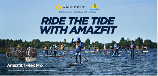 Stand Up Paddle Boarding With the Amazfit T-Rex Pro
