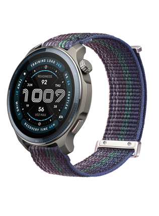 Smartwatch with a colorful band on a white background
