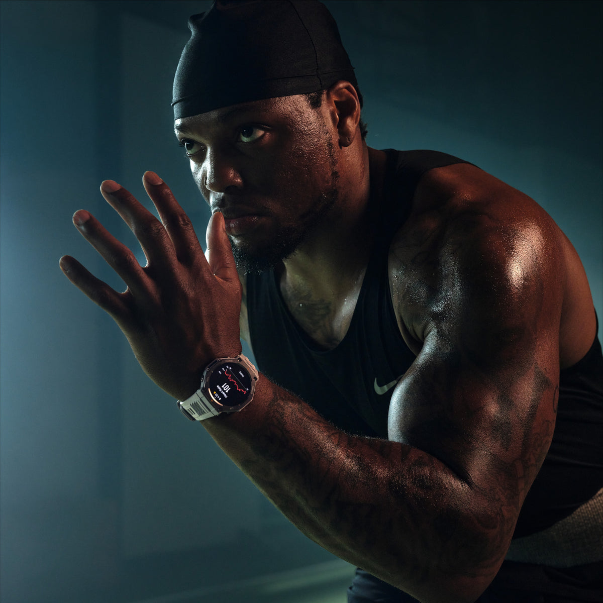 Derrick Henry wearing Amazfit T-Rex 3