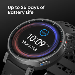 Active Max showing a full battery; graphic states up to 25 days of battery life.