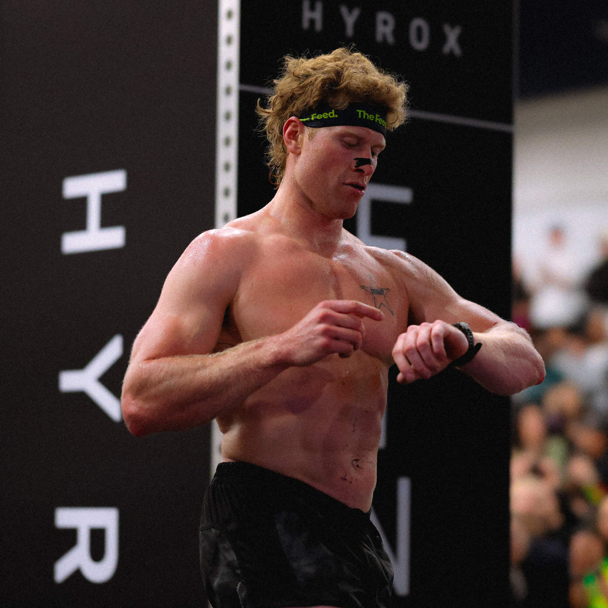 Hunter McIntyre wearing Amazfit T-Rex 3 Pro