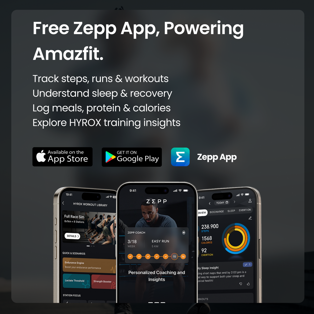 zepp app powering amazfit