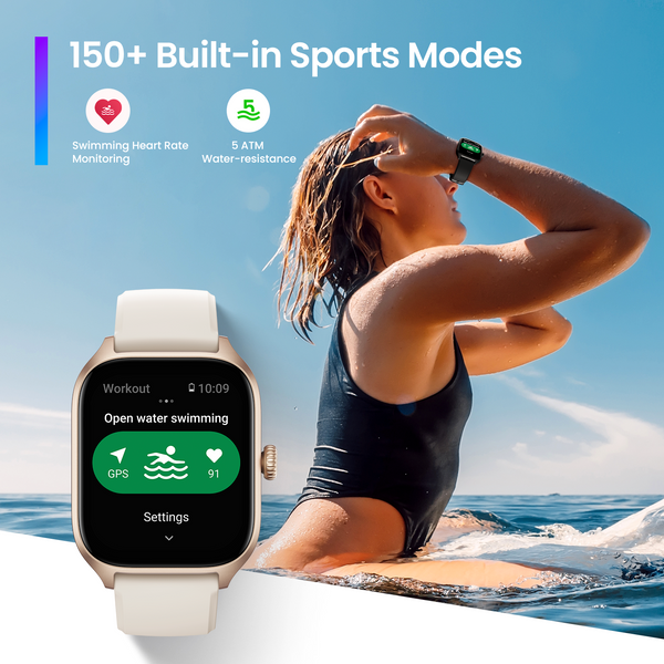 Amazfit GTS 4 Mini Smart Watch Fitness Tracker,24H Heart Rate
